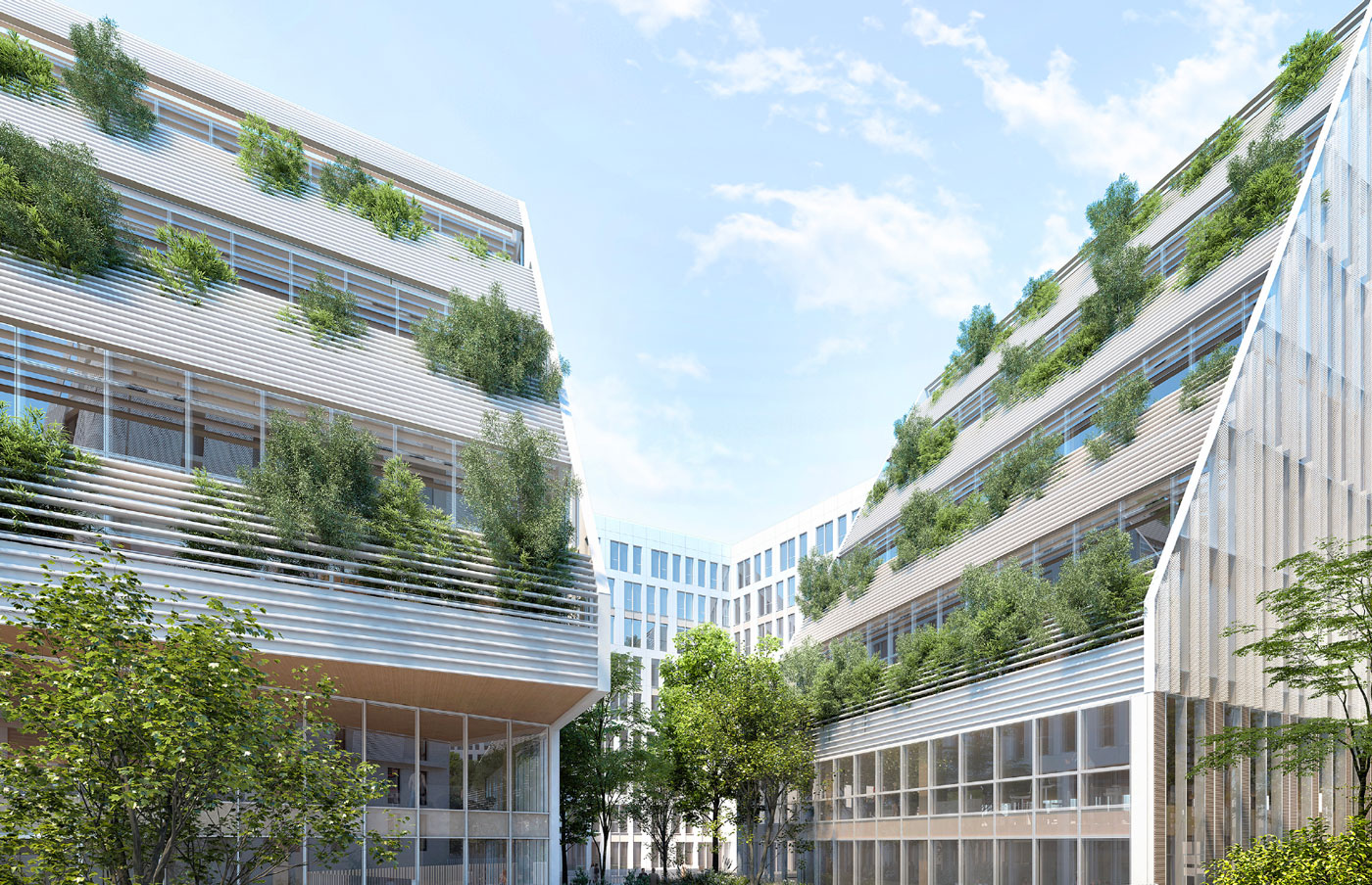 realisation goyer batiment facade vitree